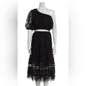 Waimari Black Midi Dress